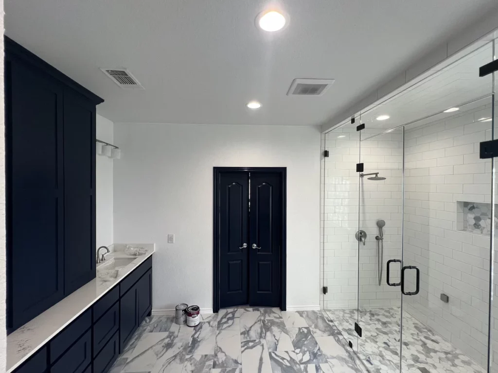 Beautifully designed steam shower