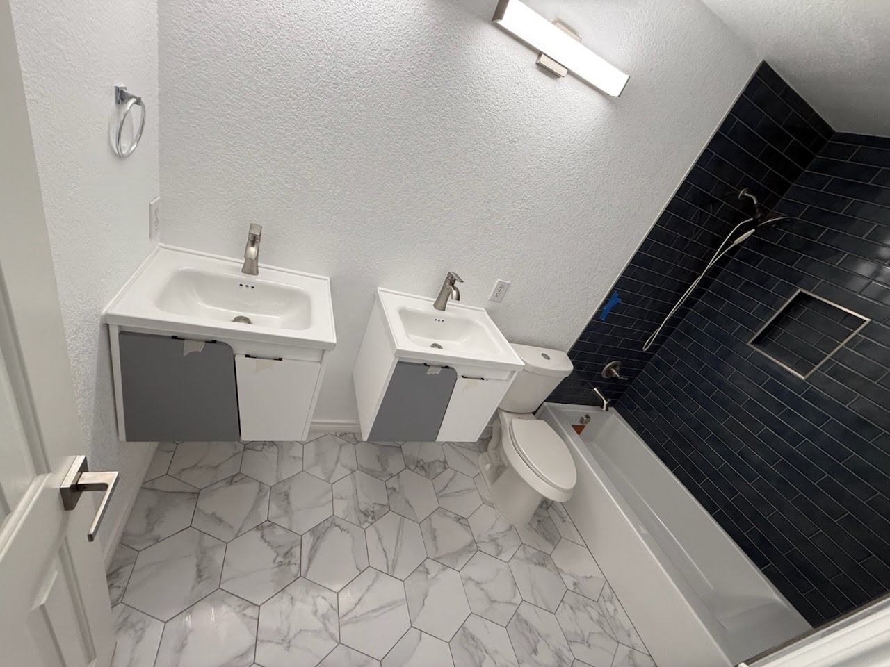 Guest bathroom during renovation process