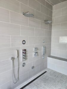Steam Shower Set Up Sideview